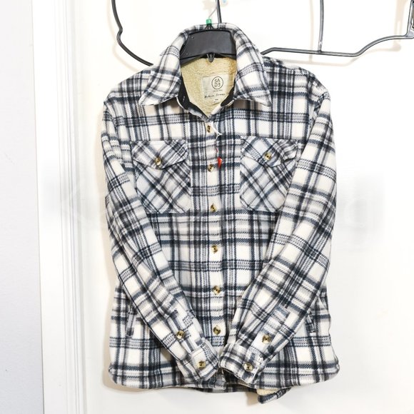 Sage Ladies' Plush Shirt Jacket WHITE - Picture 3 of 8